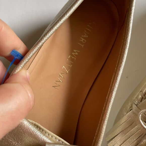 STUART WEITZMAN | gold leather tassel loafers 6 - Picture 16 of 16